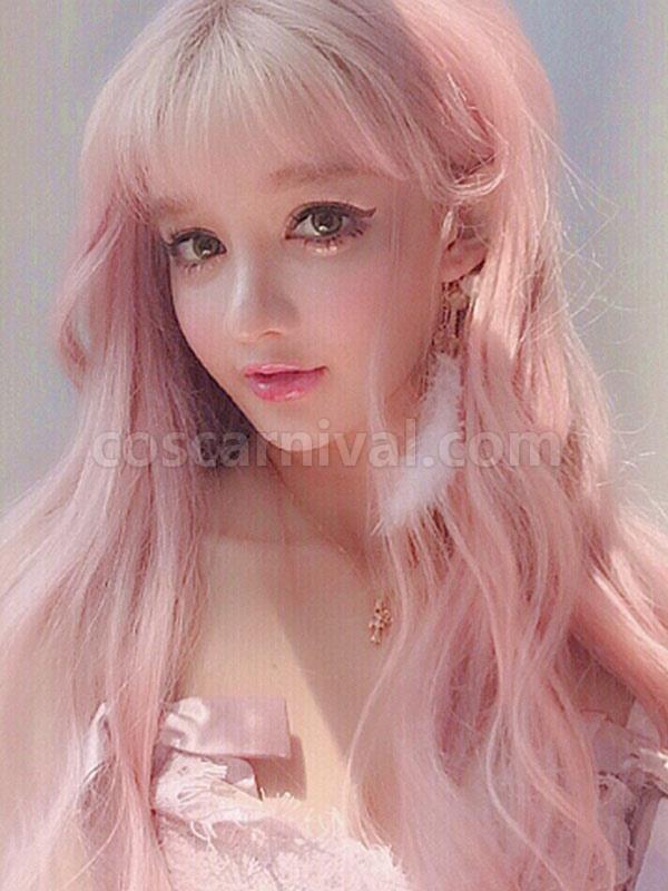 甘ロリータ ウィッグ 紫 ロング 耐熱ファイバー ロリータ アクセサリー coscarnival