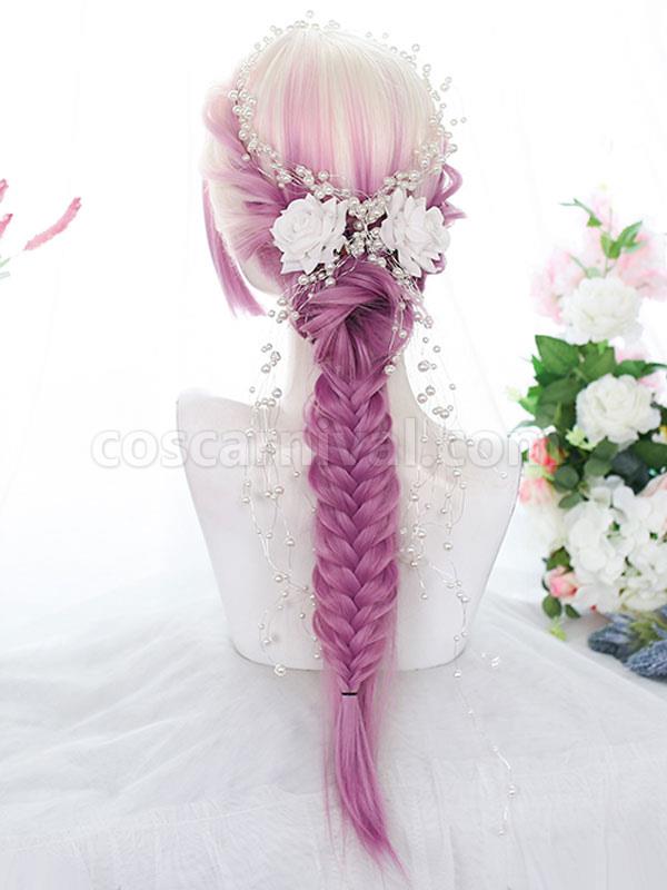 オンブレ ロリータ ウィッグ ロング 耐熱ファイバー ロリータ アクセサリー coscarnival
