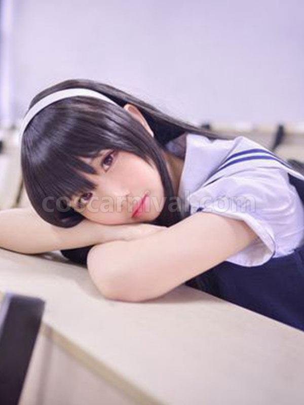 長いロリータ ウィッグ黒耐熱ファイバー ロリータ ヘア ウィッグ coscarnival