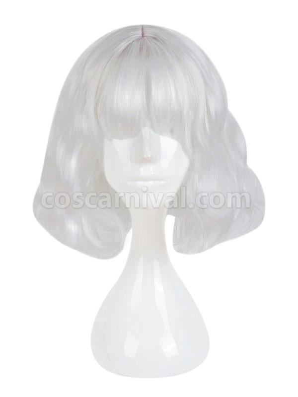 Harajuku Lolita Wig Blunt Fringe Body Wave Short White Lolita Wig 