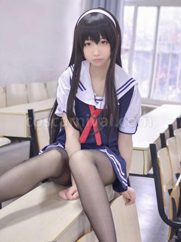 長いロリータ ウィッグ黒耐熱ファイバー ロリータ ヘア ウィッグ coscarnival