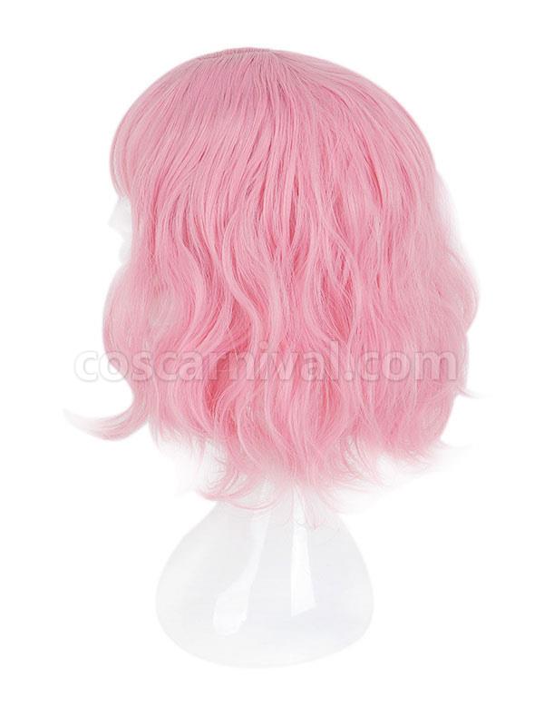 原宿ロリータ ウィッグ ブラント フリンジ ナチュラル ウェーブ ピンク ロリータ ウィッグ cocarnival