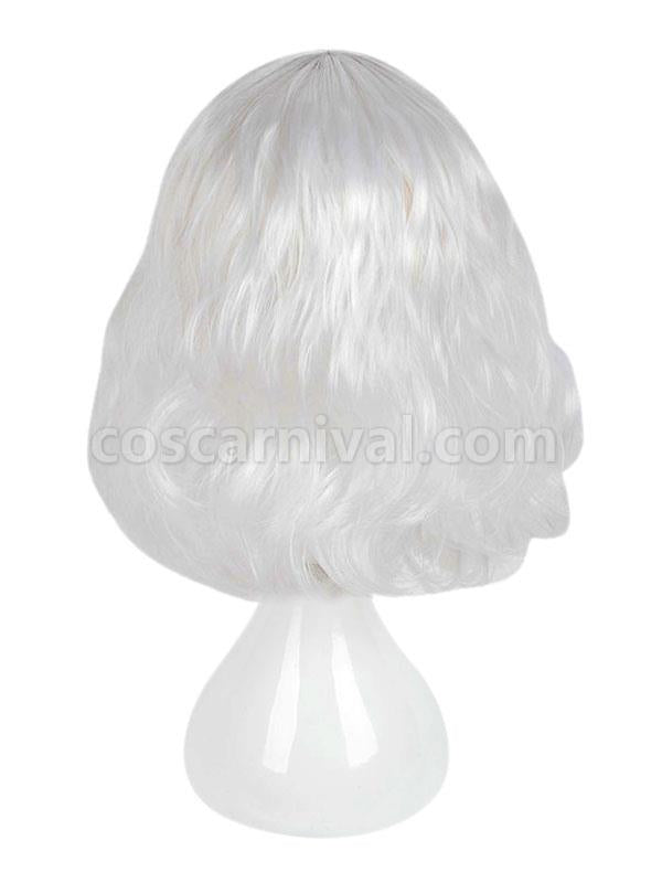 原宿ロリータ ウィッグ ブラント フリンジ ボディ ウェーブ ショート ホワイト ロリータ ウィッグ cocarnival