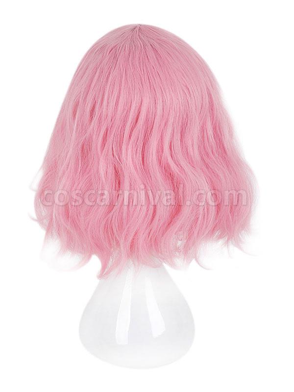 原宿ロリータ ウィッグ ブラント フリンジ ナチュラル ウェーブ ピンク ロリータ ウィッグ cocarnival