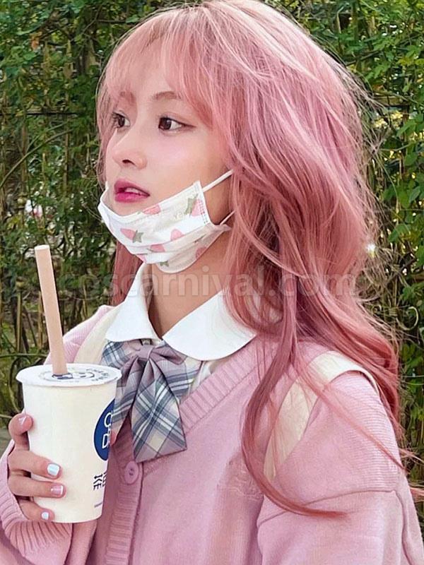 Sweet Lolita Wigs Long Heat-resistant Fiber Pink Lolita Accessories 