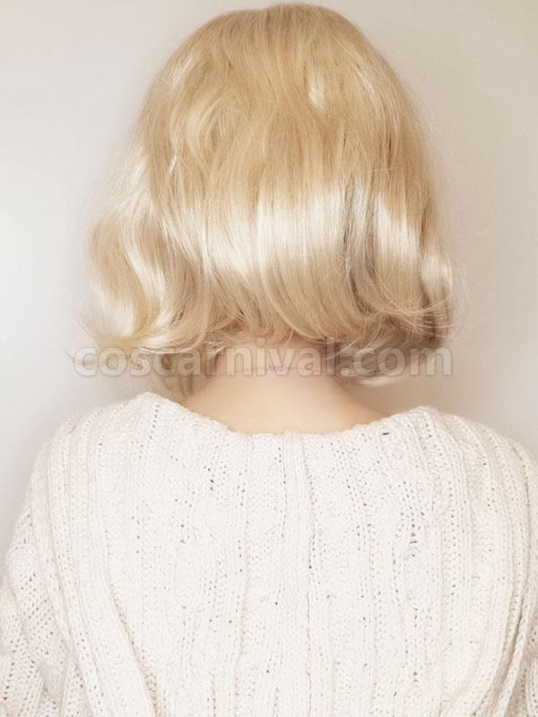 甘ロリータ ウィッグ ショート 耐熱ファイバー ライトゴールド ロリータ アクセサリー cocarnival