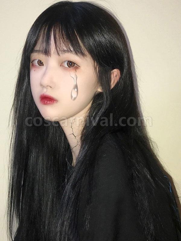 Black Lolita Wigs Long Heat Resistant Fiber Lolita Hair Wigs 