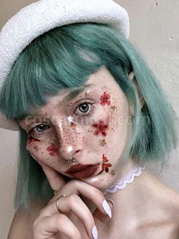 短いロリータ ウィッグ乱れたミント グリーン ロリータ ヘア ウィッグ coscarnival