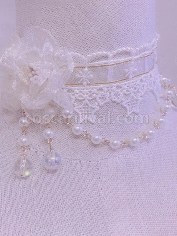 Sweet Lolita Accessories White Lace?Chains Choker Polyester Fiber Miscellaneous coscarnival