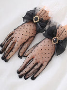 Sweet Lolita Accessories White Bows Polka Dot Accessory Polyester Fiber Miscellaneous coscarnival