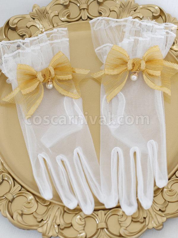 ROCOCO Style Lolita Accessories Deep Blue Bows?Pearls Polyester Fiber Accessory Miscellaneous coscarnival