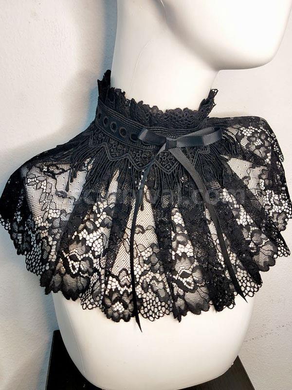 Black Lolita Chocker Bows?Lace Accessory Polyester Fiber Miscellaneous Lolita Accessories coscarnival