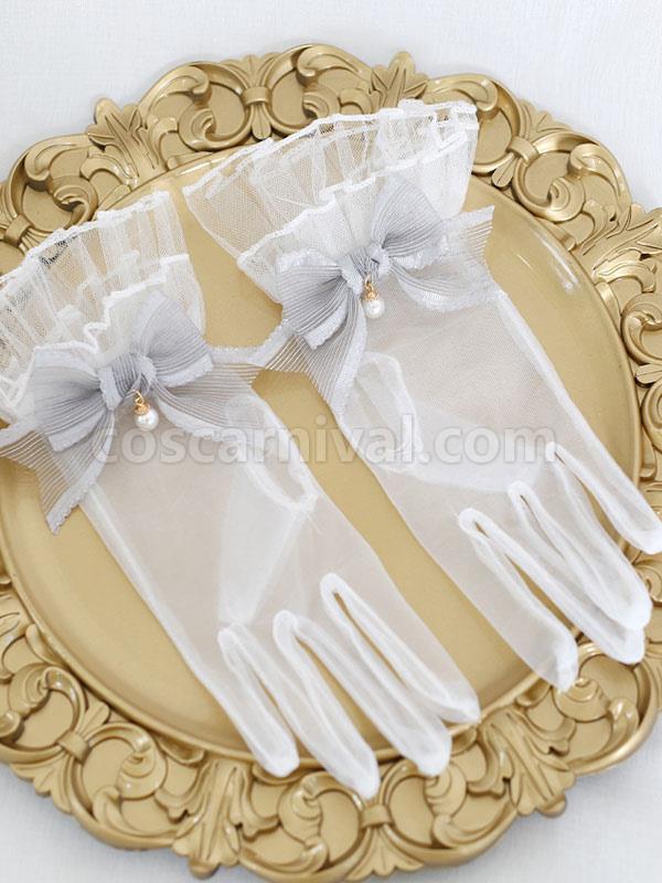 ROCOCO Style Lolita Accessories Deep Blue Bows?Pearls Polyester Fiber Accessory Miscellaneous coscarnival