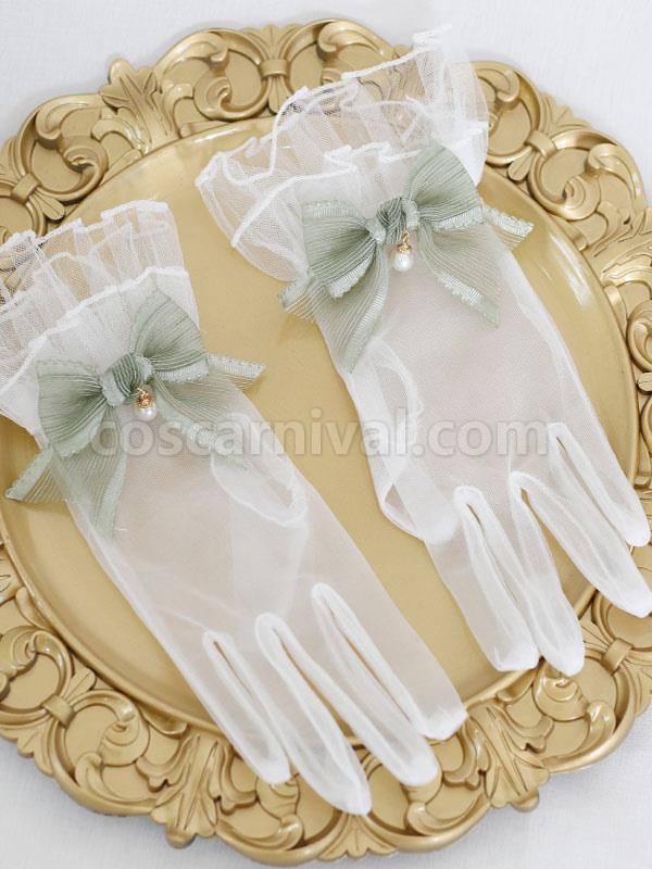 ROCOCO Style Lolita Accessories Deep Blue Bows?Pearls Polyester Fiber Accessory Miscellaneous coscarnival
