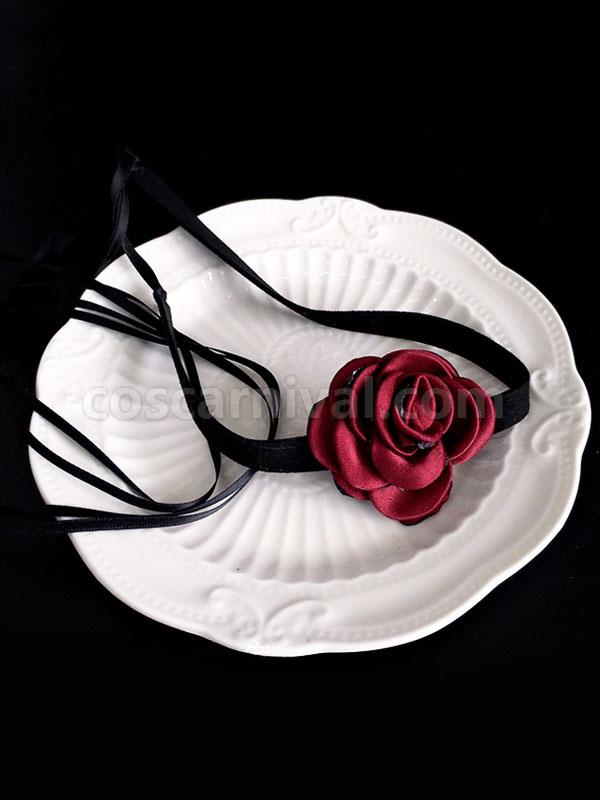 Steampunk Lolita Accessories White Flowers Choker Polyester Fiber Miscellaneous coscarnival