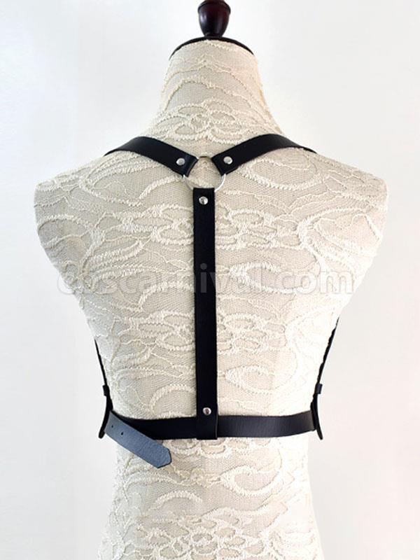 Steampunk Lolita Accessories Black Metal Details Sash PU Leather Miscellaneous coscarnival