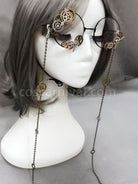 Vintage Lolita Glasses Steampunk Gear Chains Bronze Lolita Costume Accessories coscarnival