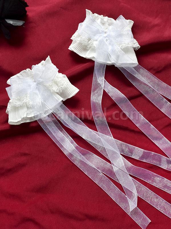 ROCOCO Style Lolita Accessories White Lace?Bows Polyester Fiber Oversleeves Lace Miscellaneous coscarnival