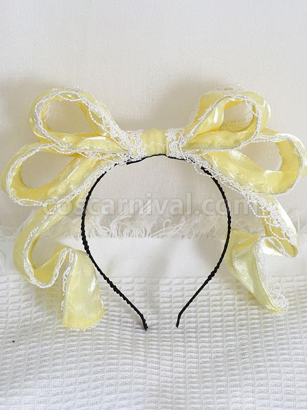 ROCOCO Style Lolita Accessories Pink Lace?Bows Headwear Polyester Fiber Miscellaneous coscarnival