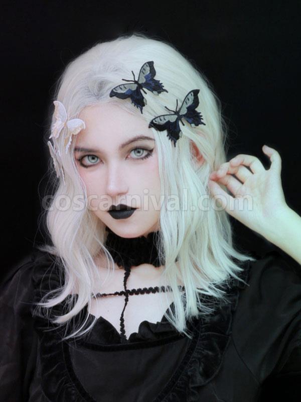 Gothic Lolita Accessories White Butterfly Metal Headwear Miscellaneous coscarnival