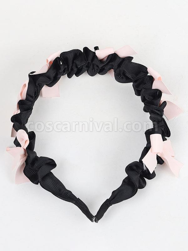 Sweet Lolita Accessories Black Bows Polyester Headwear Miscellaneous coscarnival