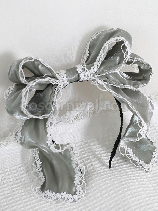 ROCOCO Style Lolita Accessories Pink Lace?Bows Headwear Polyester Fiber Miscellaneous coscarnival