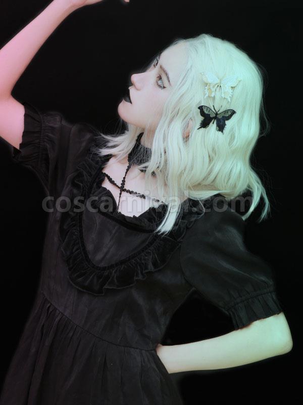 Gothic Lolita Accessories White Butterfly Metal Headwear Miscellaneous coscarnival
