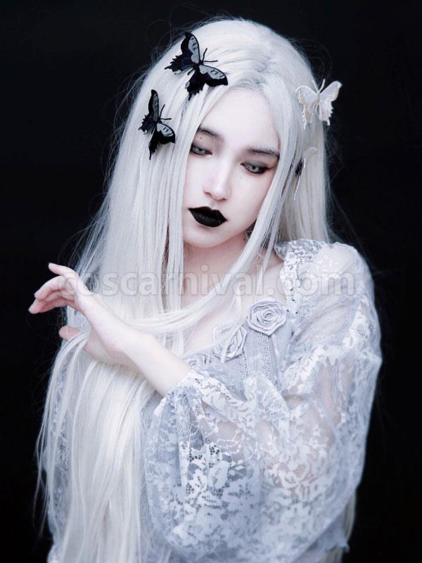 Gothic Lolita Accessories White Butterfly Metal Headwear Miscellaneous coscarnival