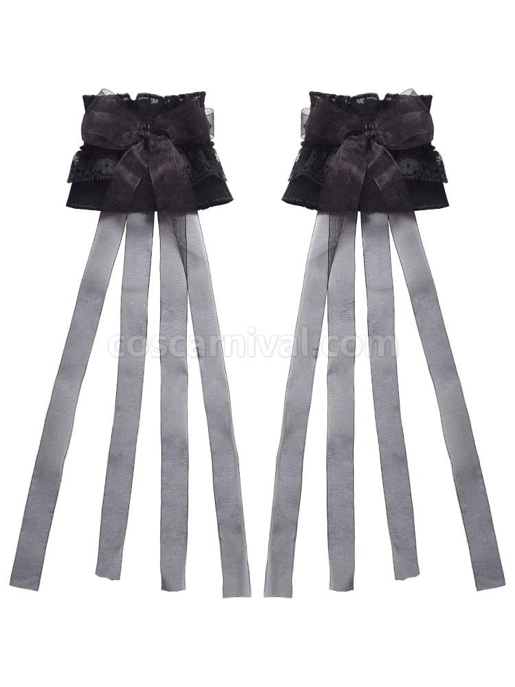ROCOCO Style Lolita Accessories White Lace?Bows Polyester Fiber Oversleeves Lace Miscellaneous coscarnival