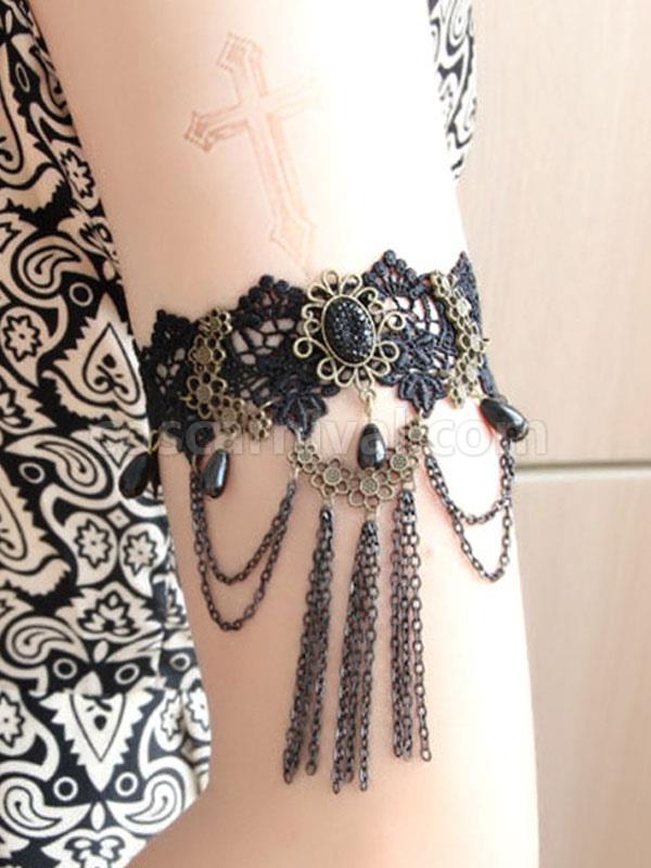 Gothic Lolita Accessories Black Accessory Polyester Miscellaneous coscarnival