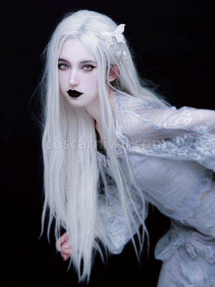 Gothic Lolita Accessories White Butterfly Metal Headwear Miscellaneous coscarnival