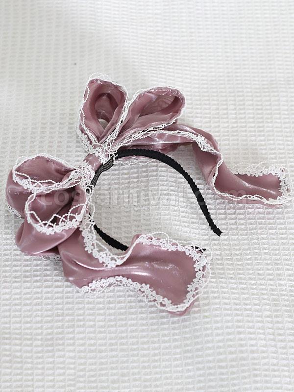 ROCOCO Style Lolita Accessories Pink Lace?Bows Headwear Polyester Fiber Miscellaneous coscarnival