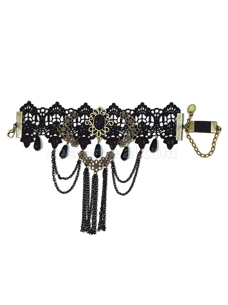 Gothic Lolita Accessories Black Accessory Polyester Miscellaneous coscarnival