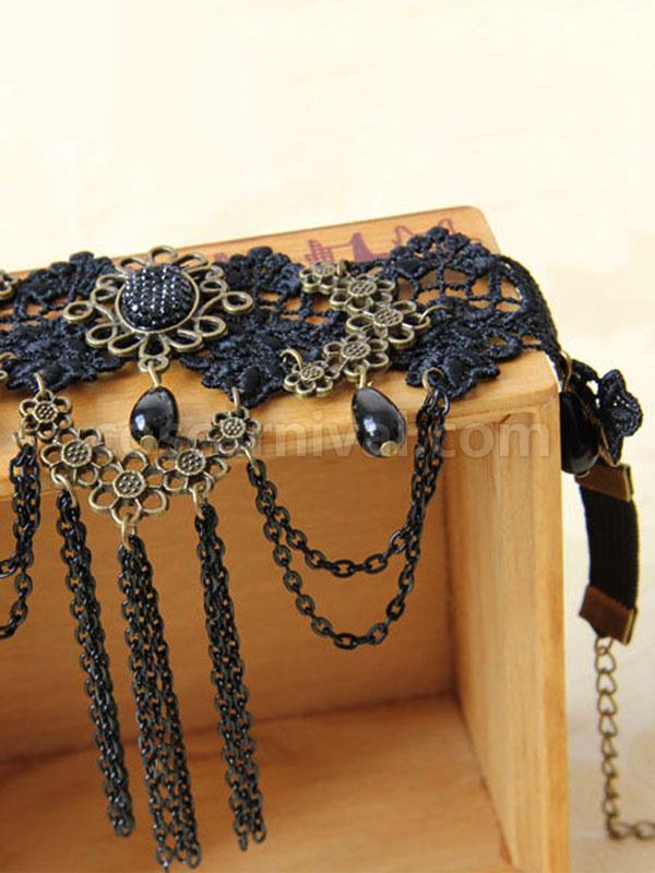Gothic Lolita Accessories Black Accessory Polyester Miscellaneous coscarnival