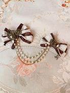 ROCOCO Style Lolita Accessories Infanta Deep Brown Chains Bows Polyester Headwear Miscellaneous coscarnival