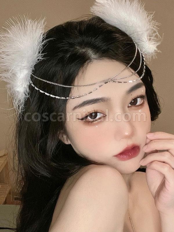 ROCOCO Style Lolita Accessories White Chains Headwear Metal Miscellaneous coscarnival