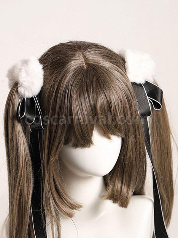 Chinese Style Lolita Accessories Black Bows Polyester Headwear Miscellaneous coscarnival
