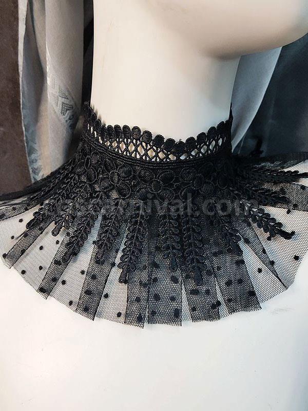 Black Lolita Chocker Lace Accessory Polyester Fiber Miscellaneous Lolita Accessories coscarnival