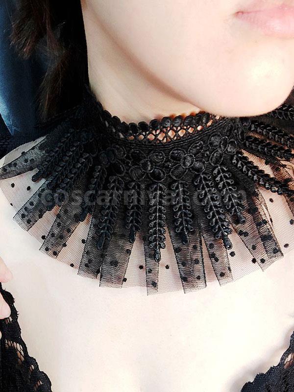 Black Lolita Chocker Lace Accessory Polyester Fiber Miscellaneous Lolita Accessories coscarnival