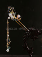Chinese Style Lolita Accessories Blue Flowers Headwear Miscellaneous coscarnival