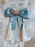 Chinese Style Lolita Accessories Soft Pink Fringe?Bows Polyester Fiber Accessory Miscellaneous coscarnival