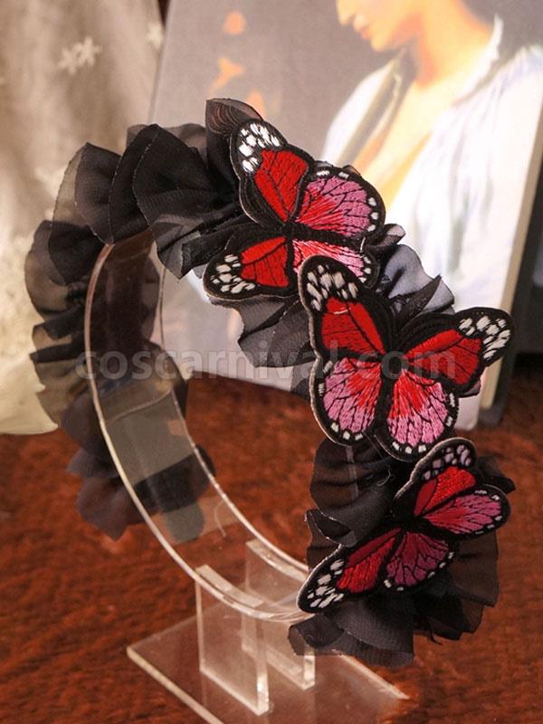 Gothic Lolita Accessories Red Bows Accessory Polyester Fiber Miscellaneous coscarnival