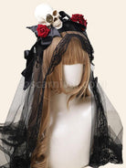 Gothic Lolita Accessories Black Rose?Lace Headwear Polyester Miscellaneous coscarnival