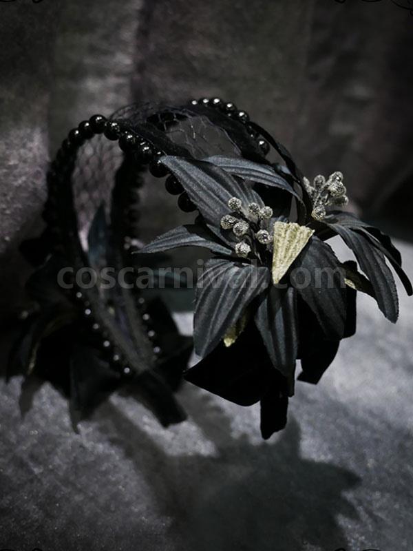 Steampunk Lolita Accessories Black Bows Headwear Polyester Miscellaneous coscarnival