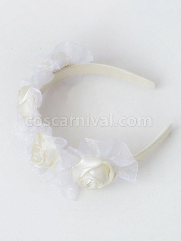 ROCOCO Style Lolita Accessories Ecru White Flowers Polyester Headwear Miscellaneous coscarnival