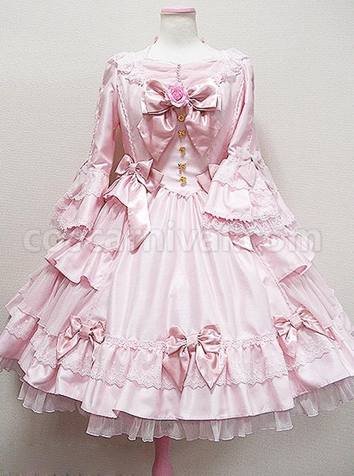 Long-Sleeve-Bow-Lace-Ruffles-Classic-Lolita-Dress-coscarnival-814