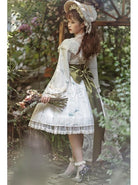 Look-For-Flower-Letter-Paper-Series-OP-Light-Yellow-Pearl-Chiffon-Elegant-Printing-Classic-Lolita-Long-Sleeve-Dress-coscarnival-53