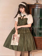 Love-And-Poetry-Series-Elegant-Daily-Fake-Two-Piece-Puff-Sleeve-Stand-Collar-Cutout-Design-Classic-Lolita-Short-Sleeve-Dress-coscarnival-397
