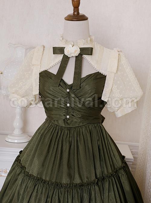 Love-And-Poetry-Series-Elegant-Daily-Fake-Two-Piece-Puff-Sleeve-Stand-Collar-Cutout-Design-Classic-Lolita-Short-Sleeve-Dress-coscarnival-443