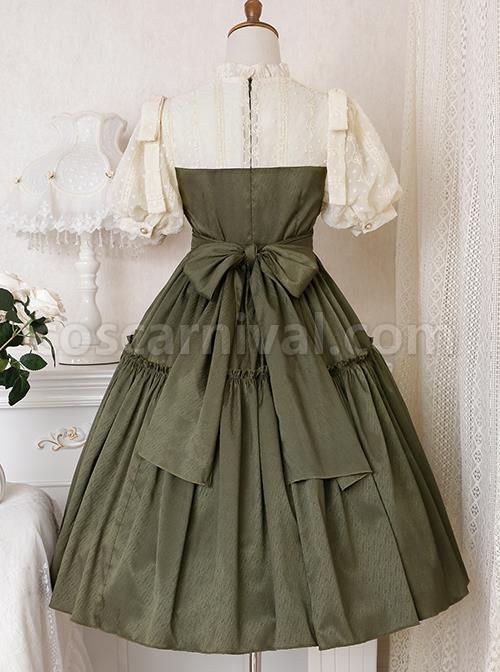 Love-And-Poetry-Series-Elegant-Daily-Fake-Two-Piece-Puff-Sleeve-Stand-Collar-Cutout-Design-Classic-Lolita-Short-Sleeve-Dress-coscarnival-449